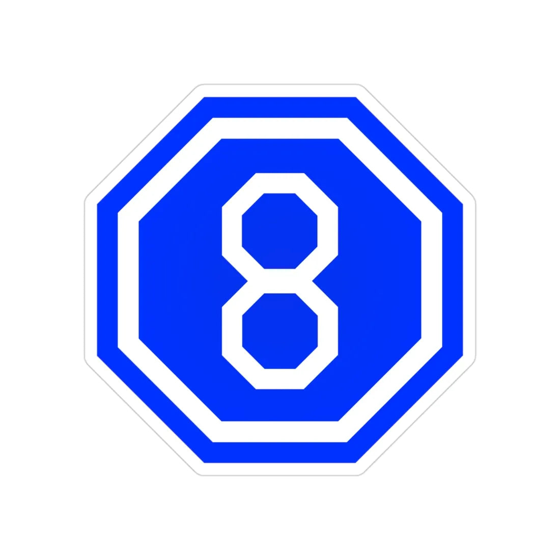 VIII Corps (U.S. Army) Transparent STICKER Die-Cut Vinyl Decal 3 Inch - The Sticker Space