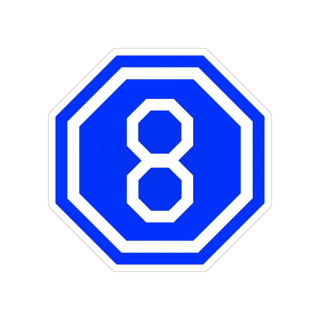 VIII Corps (U.S. Army) Transparent STICKER Die-Cut Vinyl Decal 4 Inch - The Sticker Space