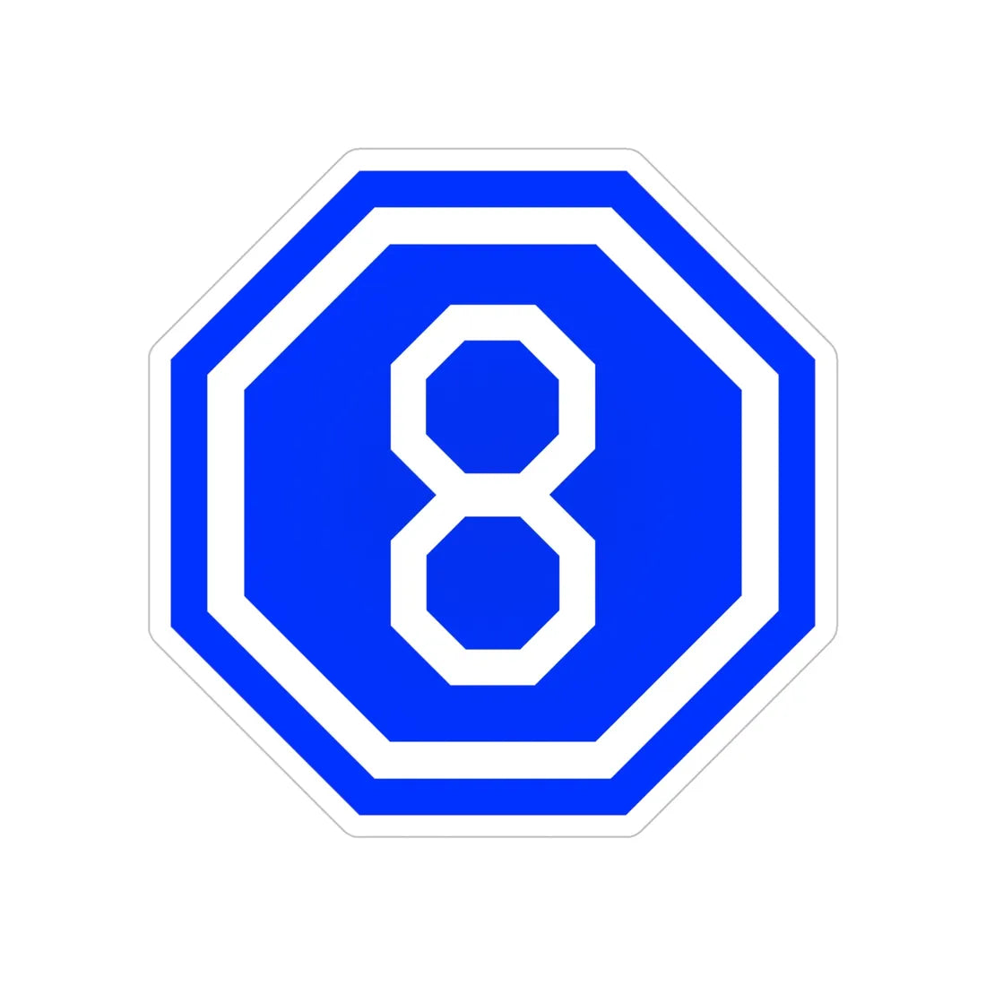 VIII Corps (U.S. Army) Transparent STICKER Die-Cut Vinyl Decal 5 Inch - The Sticker Space