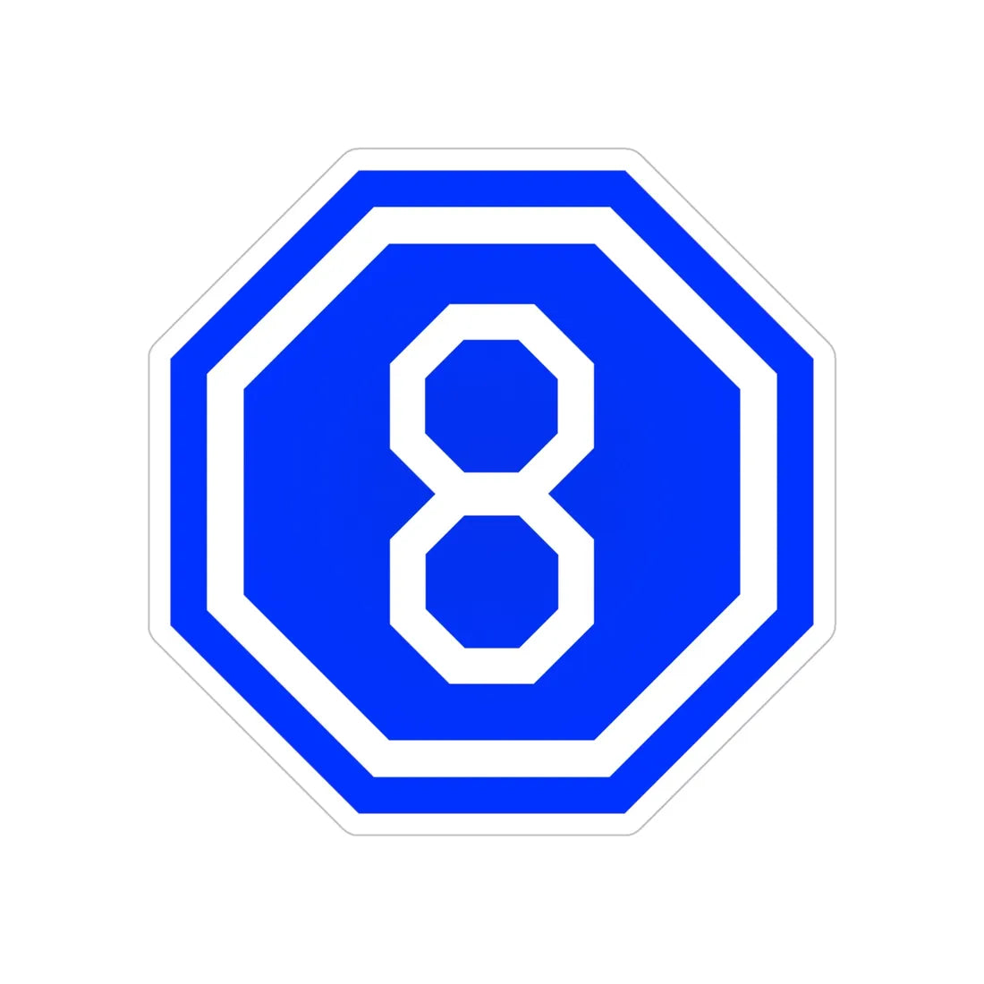 VIII Corps (U.S. Army) Transparent STICKER Die-Cut Vinyl Decal 6 Inch - The Sticker Space