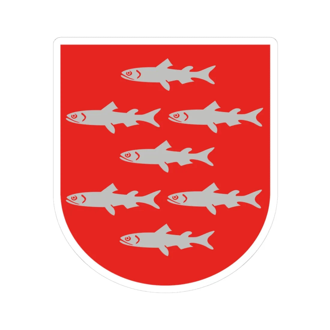 Viitasaaren vaakuna (Finland) (Coat of Arms) STICKER Vinyl Kiss-Cut Decal 3 Inch White - The Sticker Space