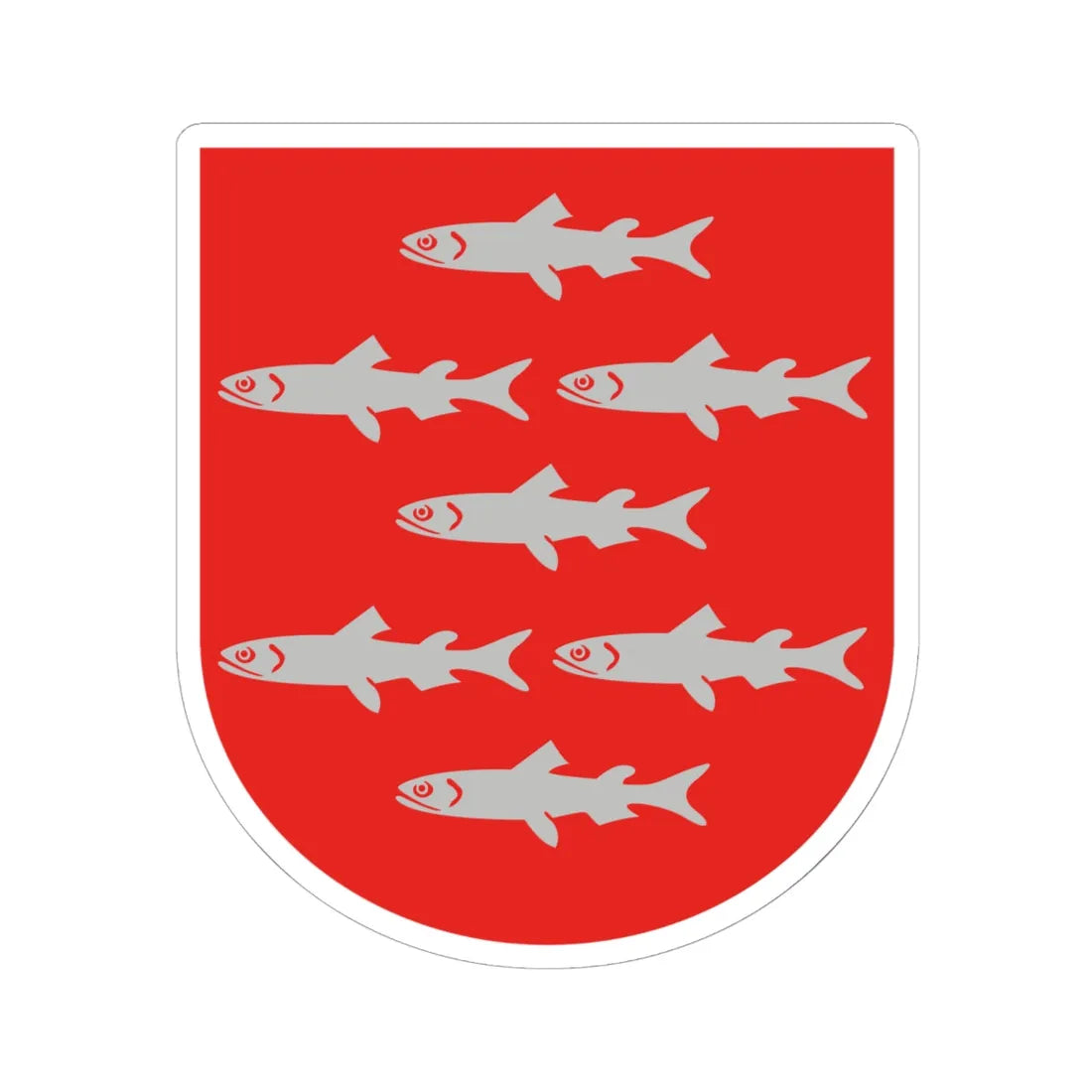Viitasaaren vaakuna (Finland) (Coat of Arms) STICKER Vinyl Kiss-Cut Decal 6 Inch White - The Sticker Space