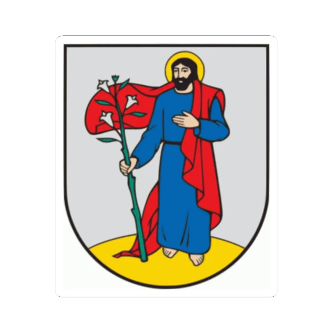 Vilkija - Coat of Arms (Lithuania) (Coat of Arms) STICKER Vinyl Kiss-Cut Decal 2 Inch White - The Sticker Space