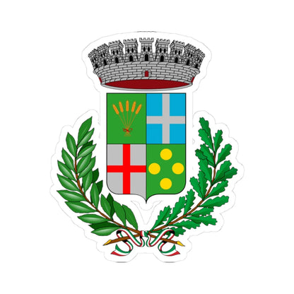 Villa Del Conte-Stemma (Italy) (Coat of Arms) STICKER Vinyl Kiss-Cut Decal 3 Inch White - The Sticker Space