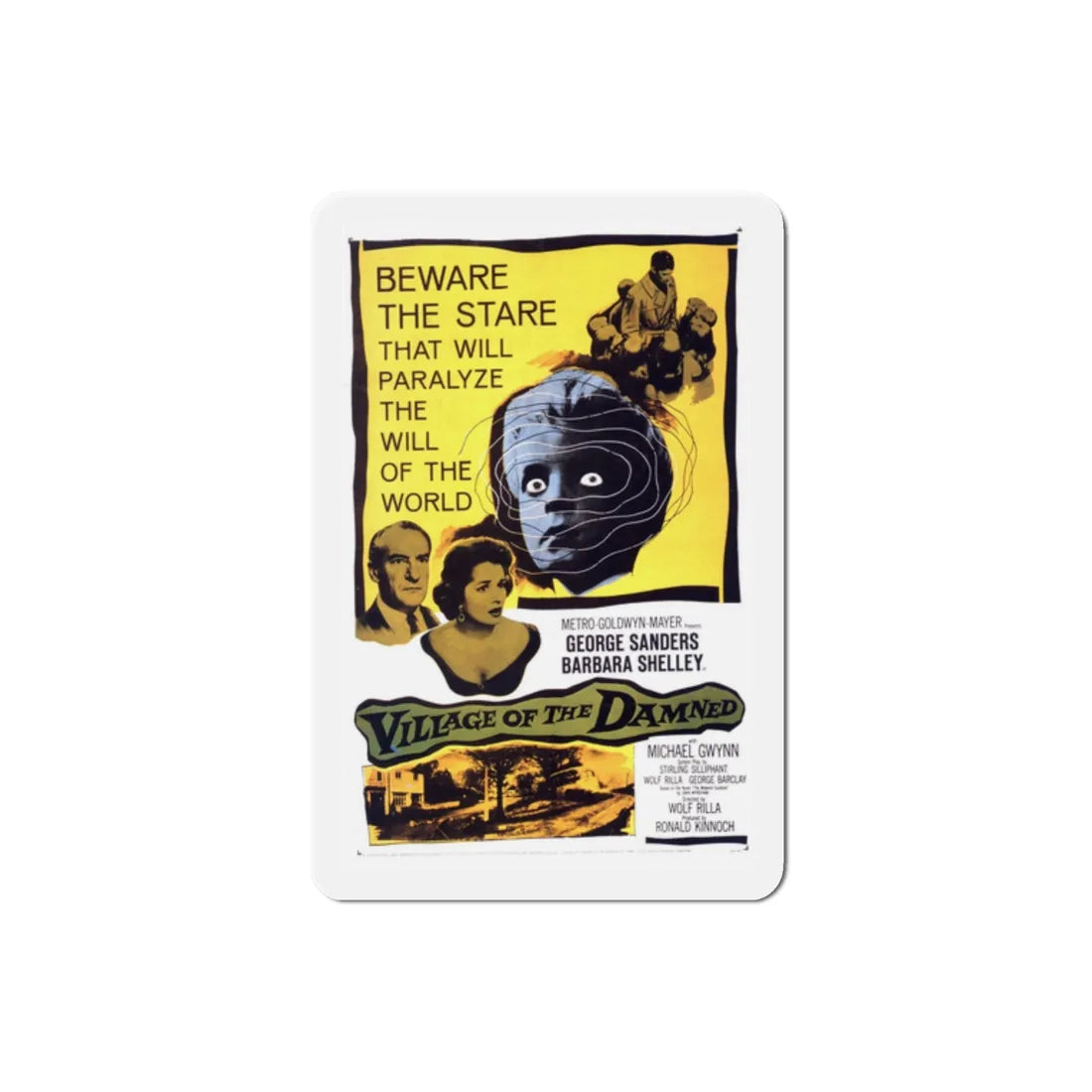 Village of the Damned 1960 Movie Poster Refrigerator Magnet 2 Inch - The Sticker Space
