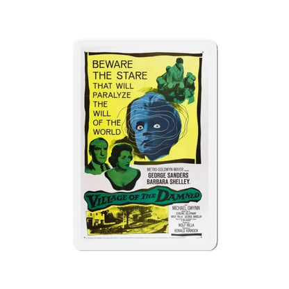 VILLAGE OF THE DAMNED 1960 Movie Poster - Refrigerator Magnet 3 Inch Die-Cut - The Sticker Space