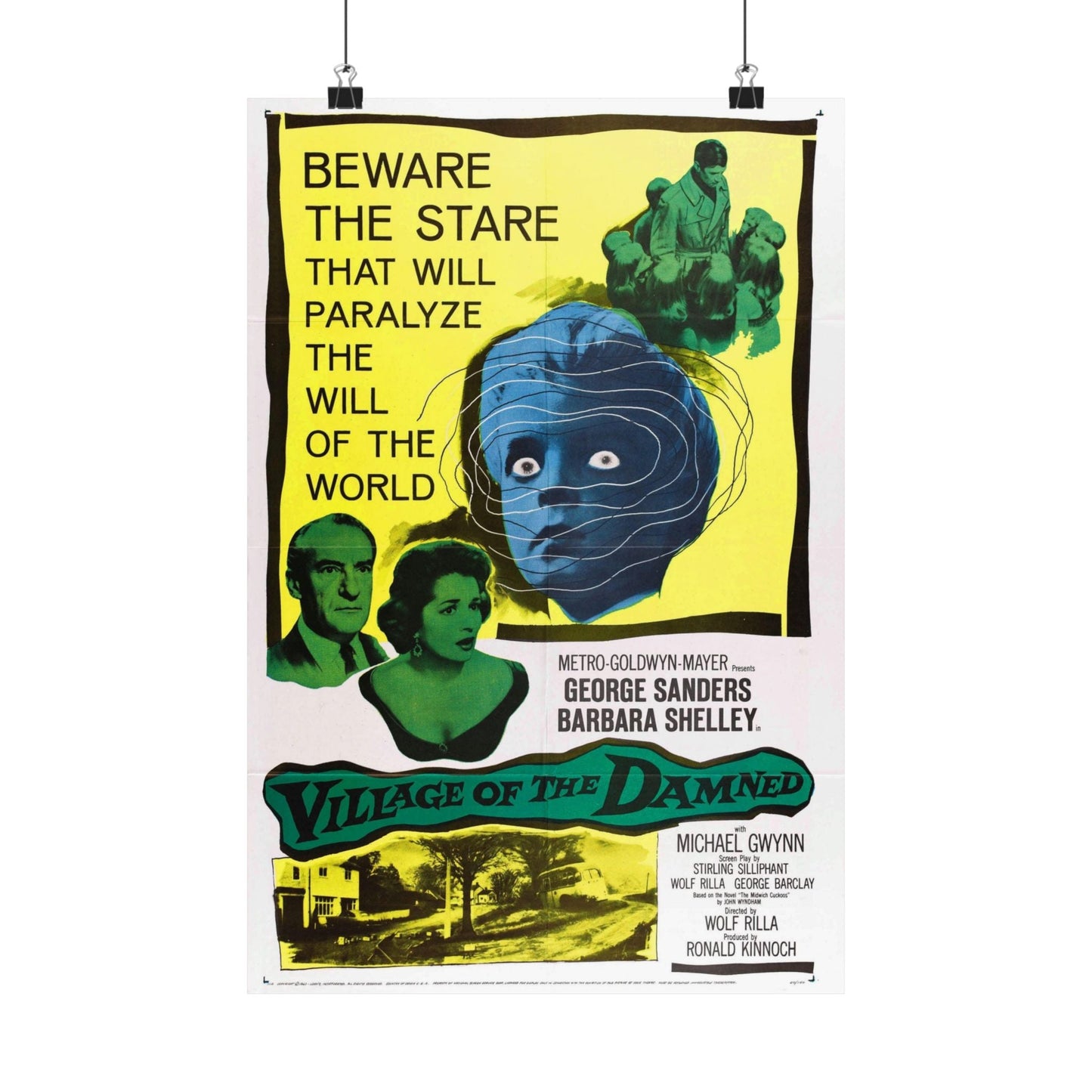 VILLAGE OF THE DAMNED 1960 - Paper Movie Poster-12″ x 18″-The Sticker Space