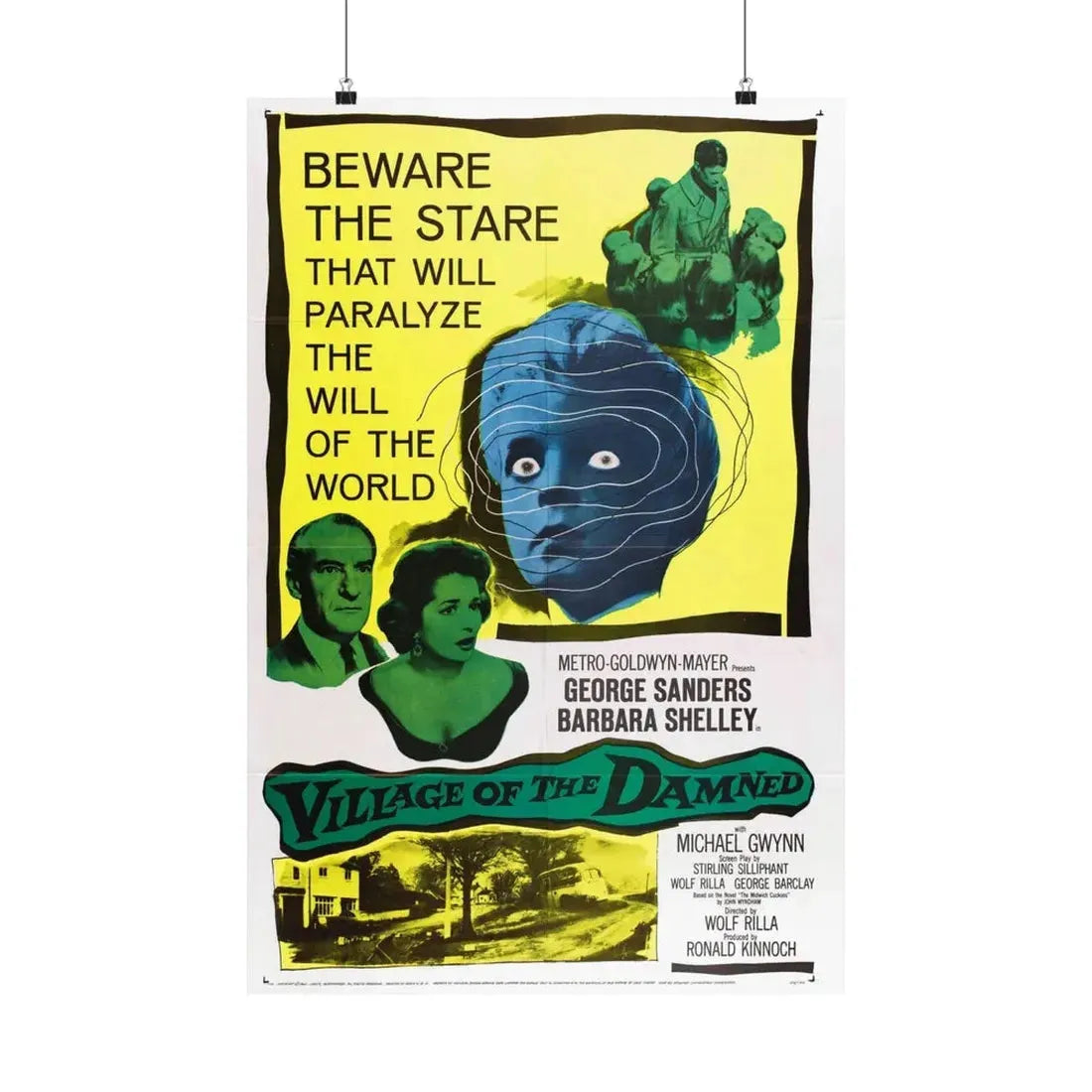 VILLAGE OF THE DAMNED 1960 - Paper Movie Poster 20″ x 30″ Matte - The Sticker Space