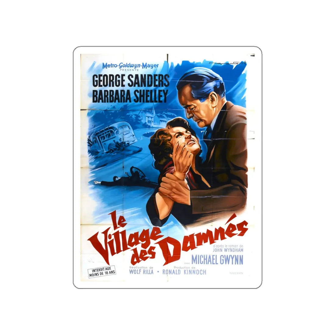 VILLAGE OF THE DAMNED (2) 1960 Movie Poster STICKER Vinyl Die-Cut Decal 4 Inch - The Sticker Space