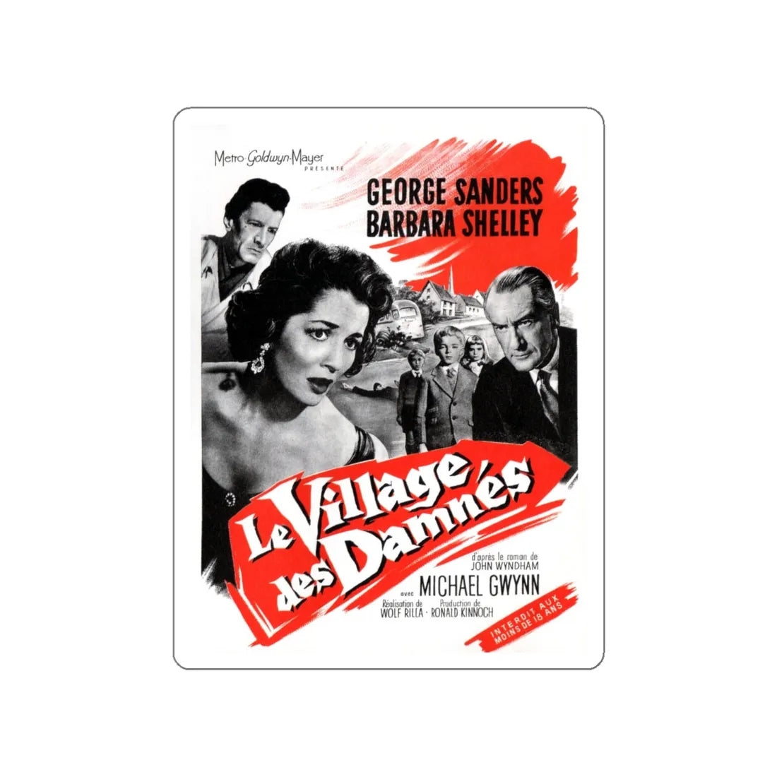 VILLAGE OF THE DAMNED (3) 1960 Movie Poster STICKER Vinyl Die-Cut Decal 5 Inch - The Sticker Space