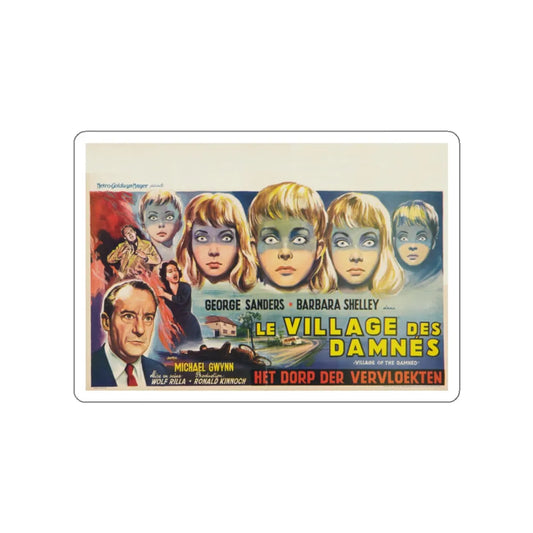 VILLAGE OF THE DAMNED (BELGIAN) 1960 Movie Poster STICKER Vinyl Die-Cut Decal 2 Inch - The Sticker Space