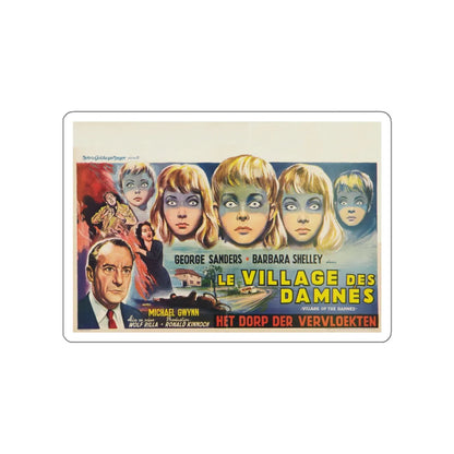 VILLAGE OF THE DAMNED (BELGIAN) 1960 Movie Poster STICKER Vinyl Die-Cut Decal 4 Inch - The Sticker Space