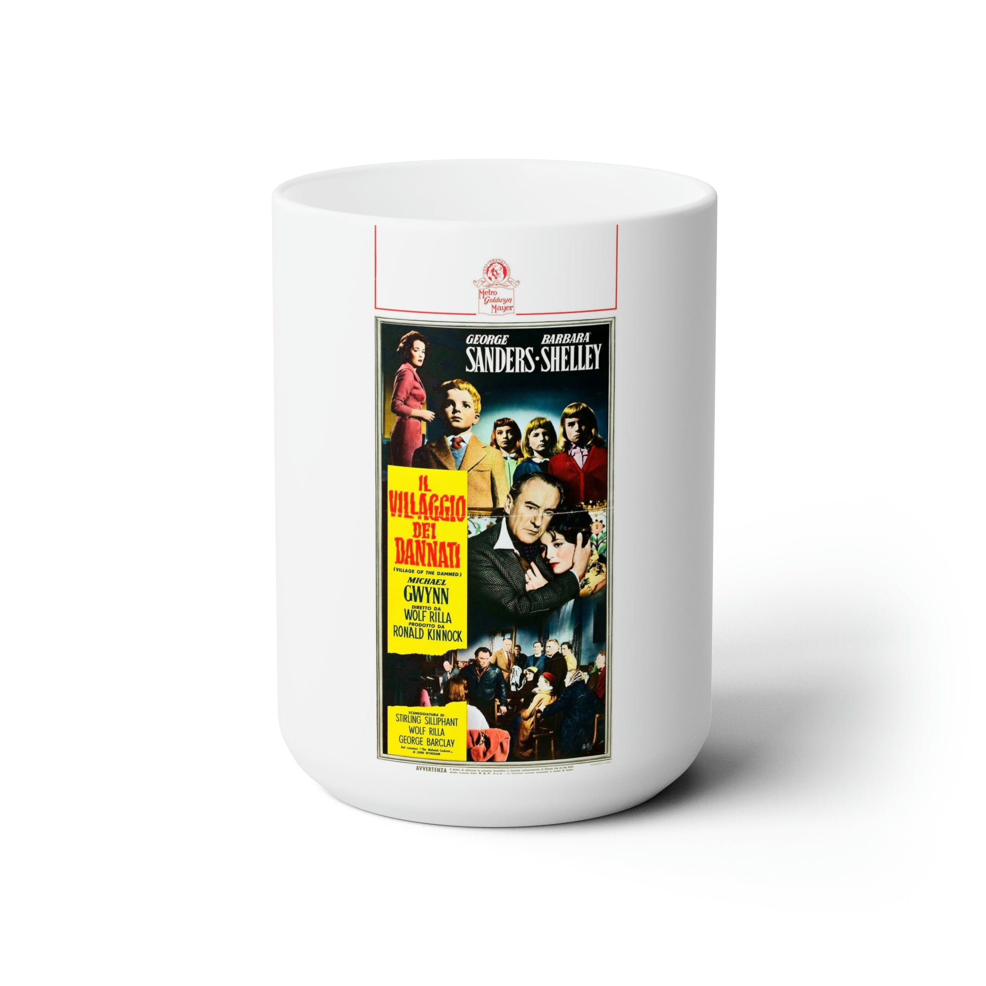 VILLAGE OF THE DAMNED (ITALIAN) (2) 1960 Movie Poster - White Coffee Cup 15oz-15oz-The Sticker Space