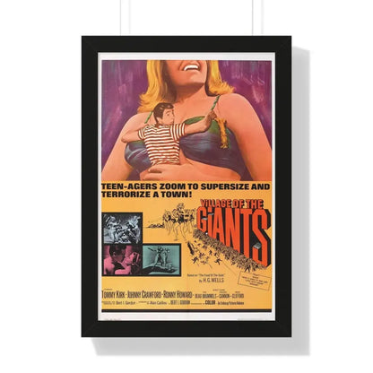 VILLAGE OF THE GIANTS 1965 - Framed Movie Poster 16″ x 24″ Black - The Sticker Space