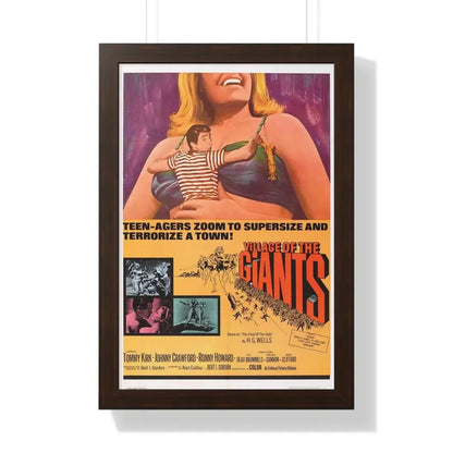 VILLAGE OF THE GIANTS 1965 - Framed Movie Poster 16″ x 24″ Walnut - The Sticker Space