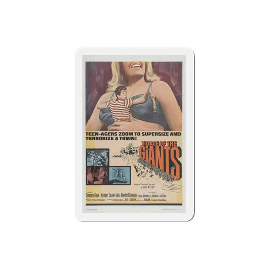 Village of the Giants 1965 Movie Poster Refrigerator Magnet 2 Inch - The Sticker Space