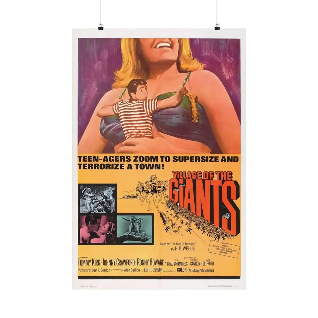 VILLAGE OF THE GIANTS 1965 - Paper Movie Poster 24″ x 36″ Matte - The Sticker Space