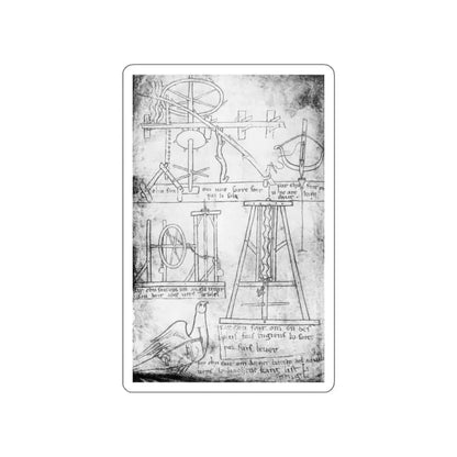VILLARD DE HONNECOURT - Machines (Artwork) STICKER Vinyl Die-Cut Decal White Die-Cut 4 Inch - The Sticker Space