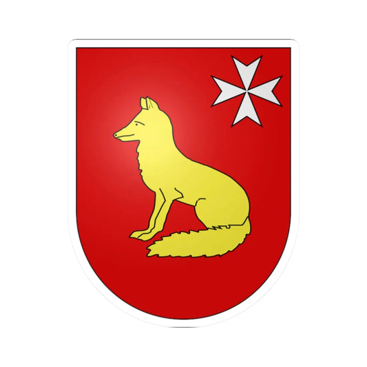 Villarsel-sur-Marly-coat of arms (Switzerland) (Coat of Arms) STICKER Vinyl Kiss-Cut Decal 2 Inch White - The Sticker Space