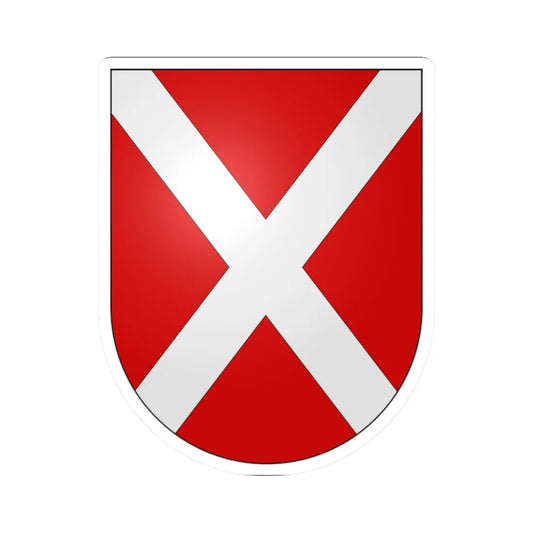 Villaz-St-Pierre-coat of arms (Switzerland) (Coat of Arms) STICKER Vinyl Kiss-Cut Decal 2 Inch White - The Sticker Space