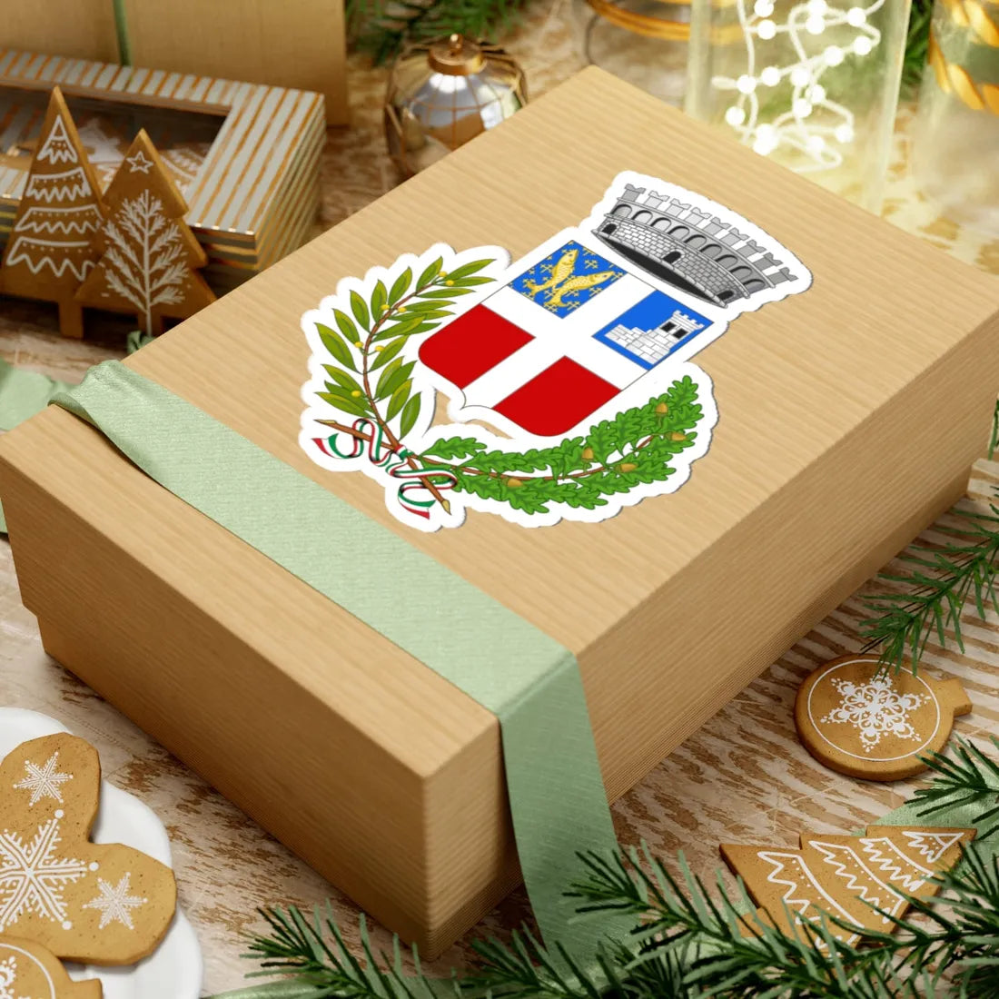 Villeneuve-Stemma (Italy) (Coat of Arms) STICKER Vinyl Kiss-Cut Decal - The Sticker Space