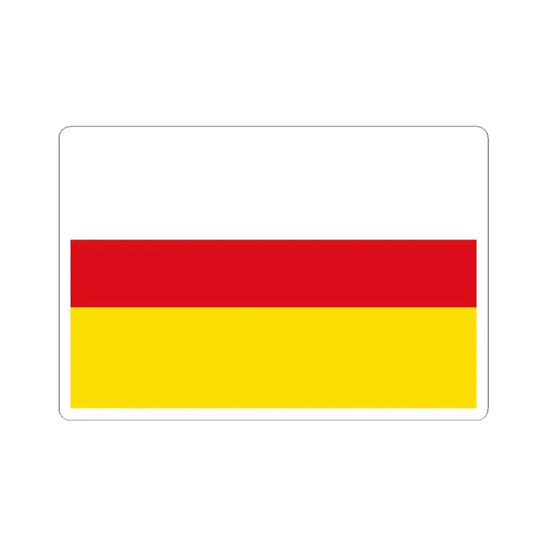Villers-la-Ville vlag (Belgium) STICKER Vinyl Kiss-Cut Decal 3 Inch White - The Sticker Space