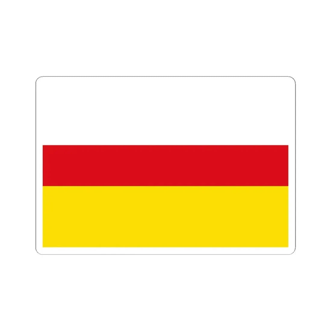 Villers-la-Ville vlag (Belgium) STICKER Vinyl Kiss-Cut Decal 4 Inch White - The Sticker Space