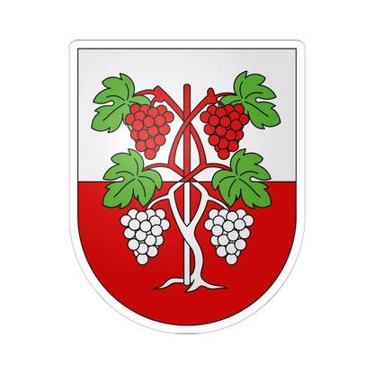 Villette-coat of arms (Switzerland) (Coat of Arms) STICKER Vinyl Kiss-Cut Decal 6 Inch White - The Sticker Space