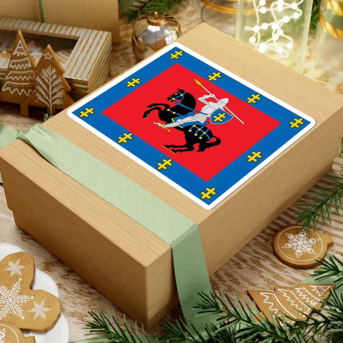 Vilnius County flag (Lithuania) STICKER Vinyl Kiss-Cut Decal - The Sticker Space