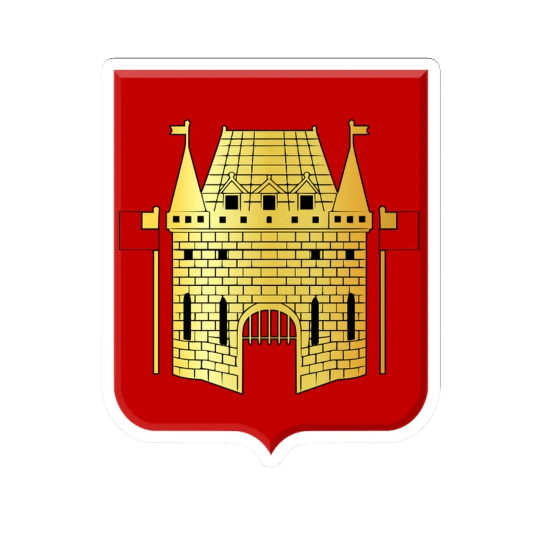 Vilvoorde wapen (Belgium) (Coat of Arms) STICKER Vinyl Kiss-Cut Decal 2 Inch White - The Sticker Space