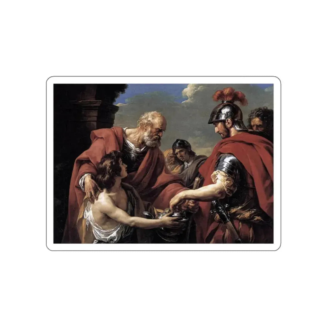 VINCENT, Francois-Andre - Belisarius (Artwork) STICKER Vinyl Die-Cut Decal White Die-Cut 3 Inch - The Sticker Space