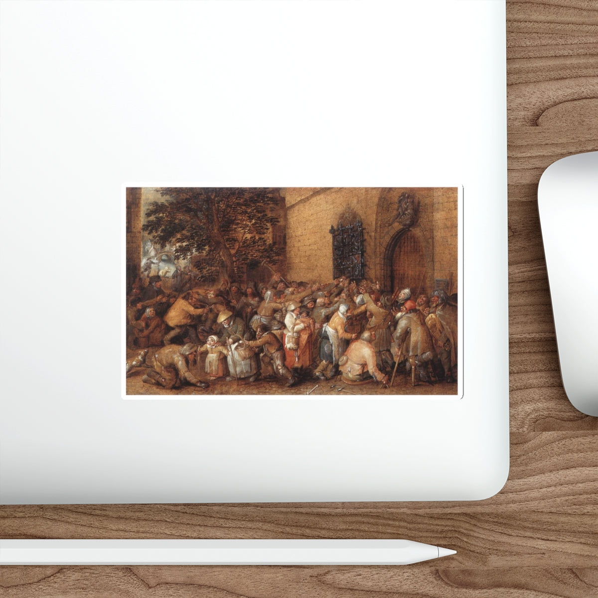 VINCKBOONS, David - Distribution of Loaves to the Poor (Artwork) STICKER Vinyl Die-Cut Decal-The Sticker Space