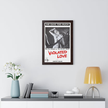 VIOLATED LOVE 1963 - Framed Movie Poster-The Sticker Space