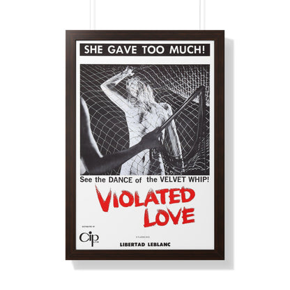 VIOLATED LOVE 1963 - Framed Movie Poster-20" x 30"-The Sticker Space