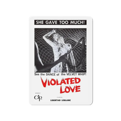 VIOLATED LOVE 1963 Movie Poster - Refrigerator Magnet 2 Inch Die-Cut - The Sticker Space