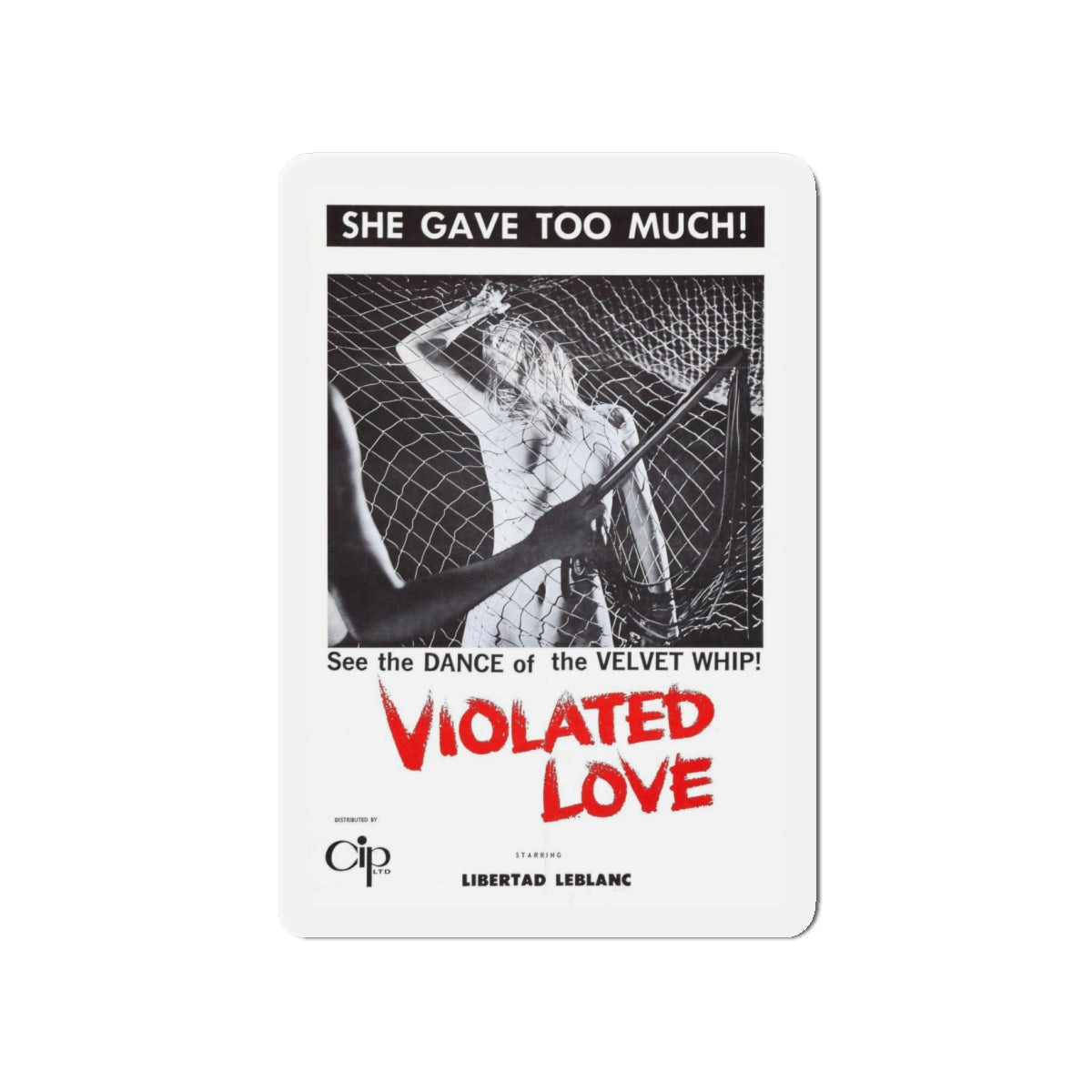 VIOLATED LOVE 1963 Movie Poster - Refrigerator Magnet