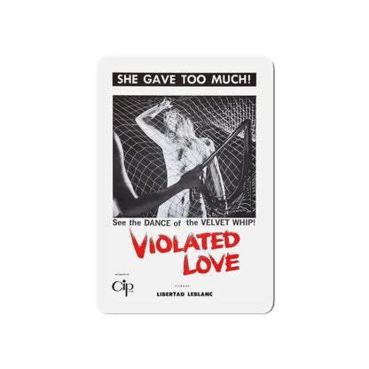 VIOLATED LOVE 1963 Movie Poster - Refrigerator Magnet 6 Inch Die-Cut - The Sticker Space