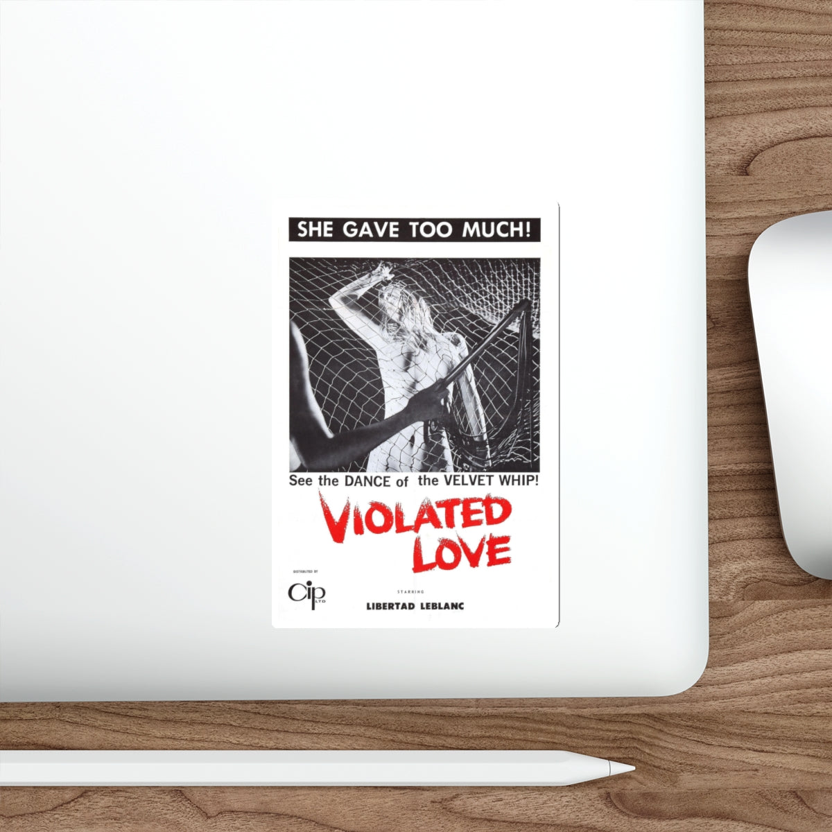 VIOLATED LOVE 1963 Movie Poster STICKER Vinyl Die-Cut Decal-The Sticker Space