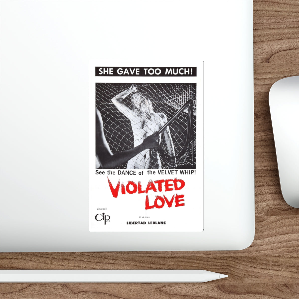 VIOLATED LOVE 1963 Movie Poster STICKER Vinyl Die-Cut Decal-The Sticker Space