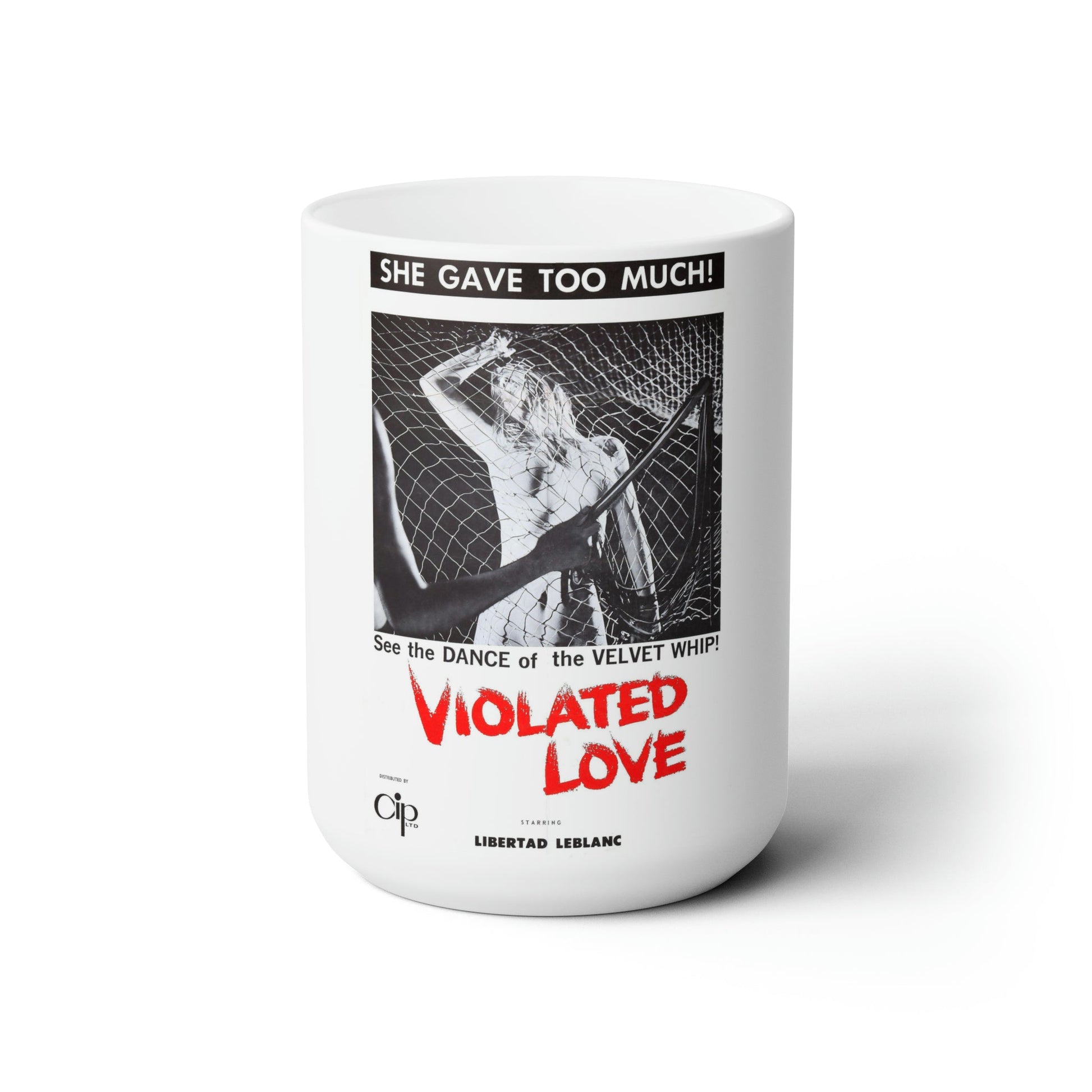 VIOLATED LOVE 1963 Movie Poster - White Coffee Cup 15oz-15oz-The Sticker Space