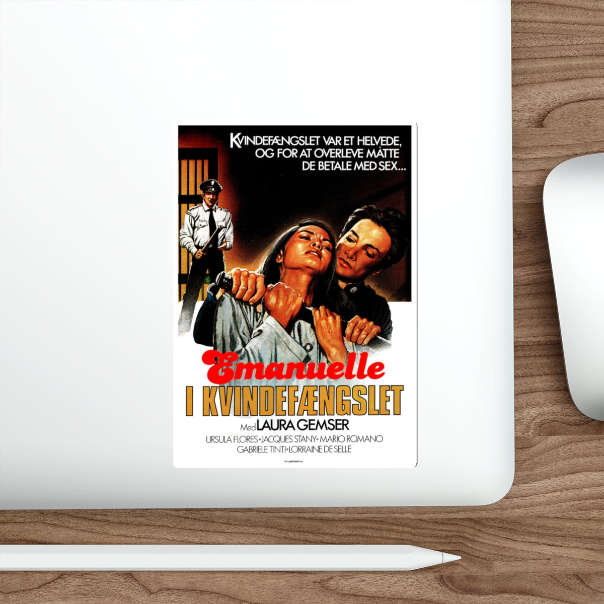 VIOLENCE IN A WOMEN'S PRISON (DANISH) 1982 Movie Poster STICKER Vinyl Die-Cut Decal-The Sticker Space