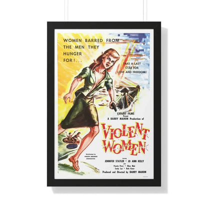 VIOLENT WOMEN 1959 - Framed Movie Poster 20" x 30" Black - The Sticker Space