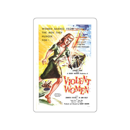 VIOLENT WOMEN 1959 Movie Poster STICKER Vinyl Die-Cut Decal 2 Inch - The Sticker Space
