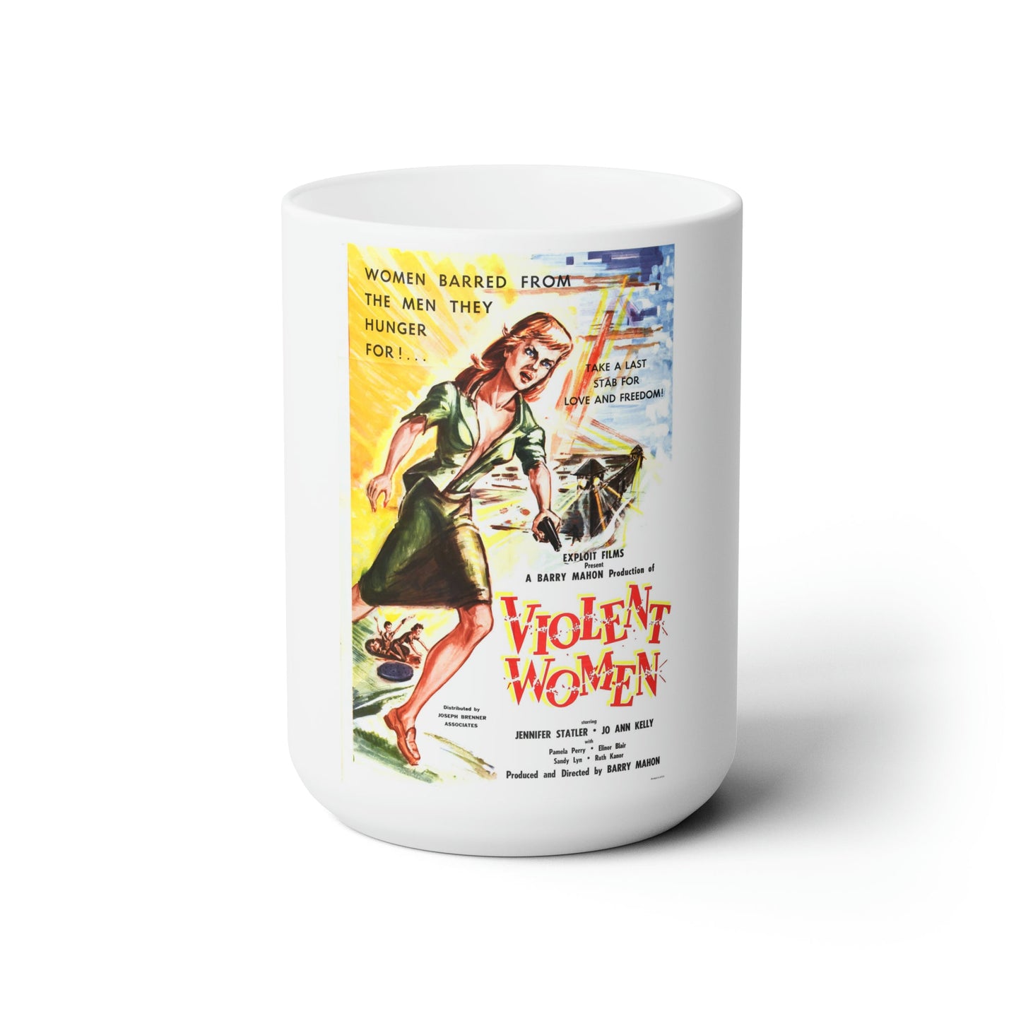 VIOLENT WOMEN 1959 Movie Poster - White Coffee Cup 15oz-15oz-The Sticker Space