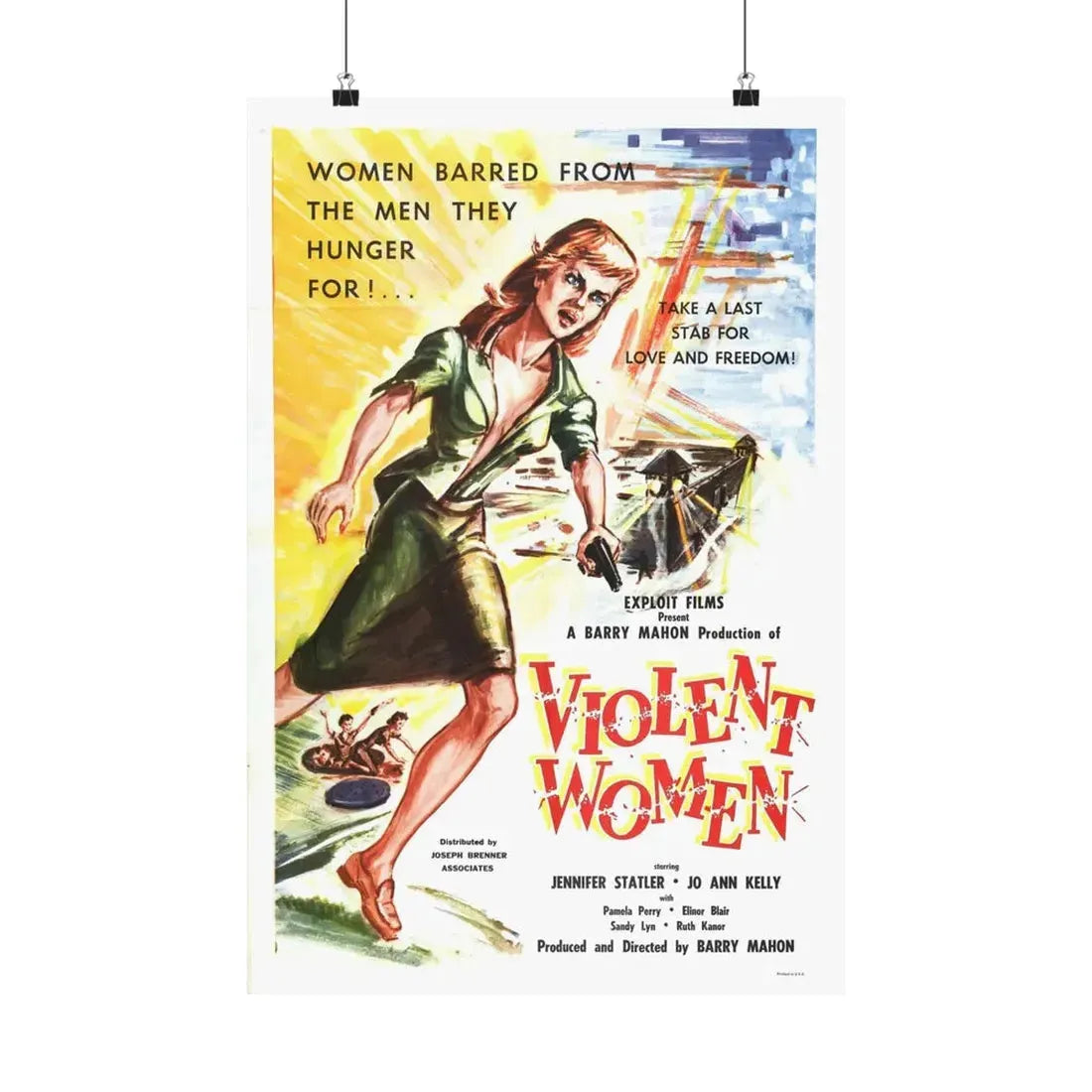VIOLENT WOMEN 1959 - Paper Movie Poster 16″ x 24″ Matte - The Sticker Space