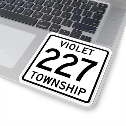 Violet Township Route 227 Fairfield County Ohio (Ohio) (Road Sign) STICKER Vinyl Kiss-Cut Decal - The Sticker Space