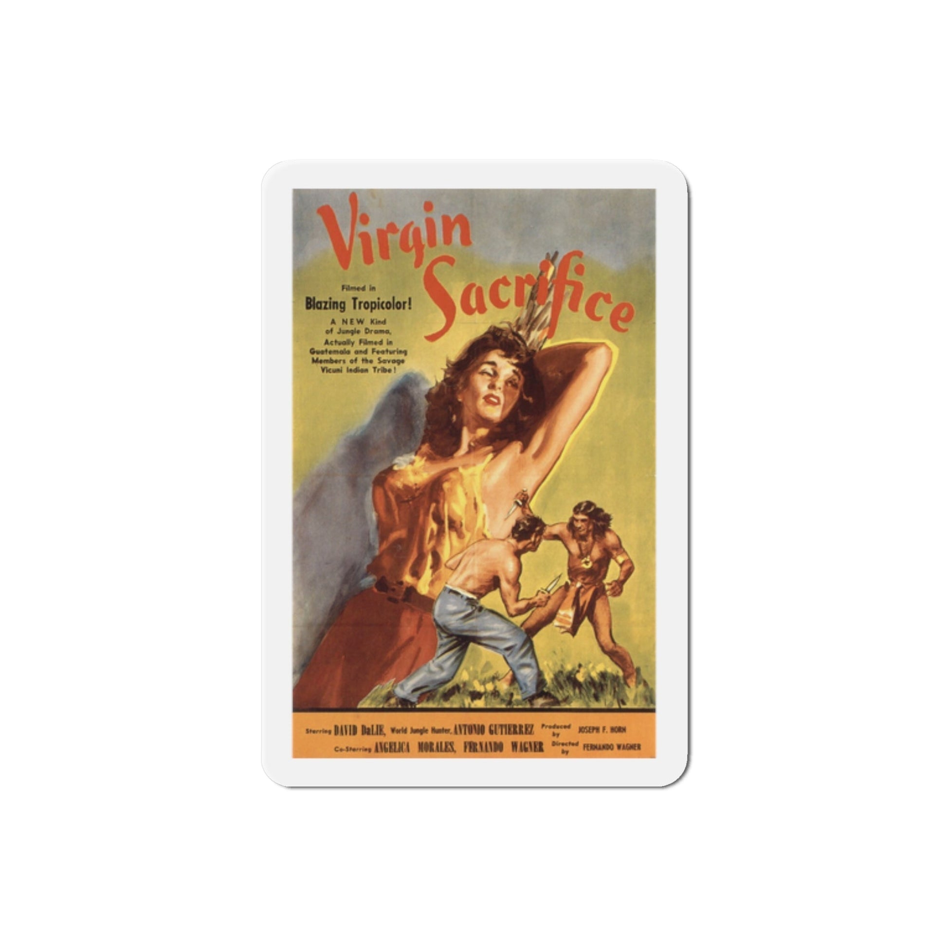 Virgin Sacrifice 1959 Movie Poster Die-Cut Magnet-2 Inch-The Sticker Space