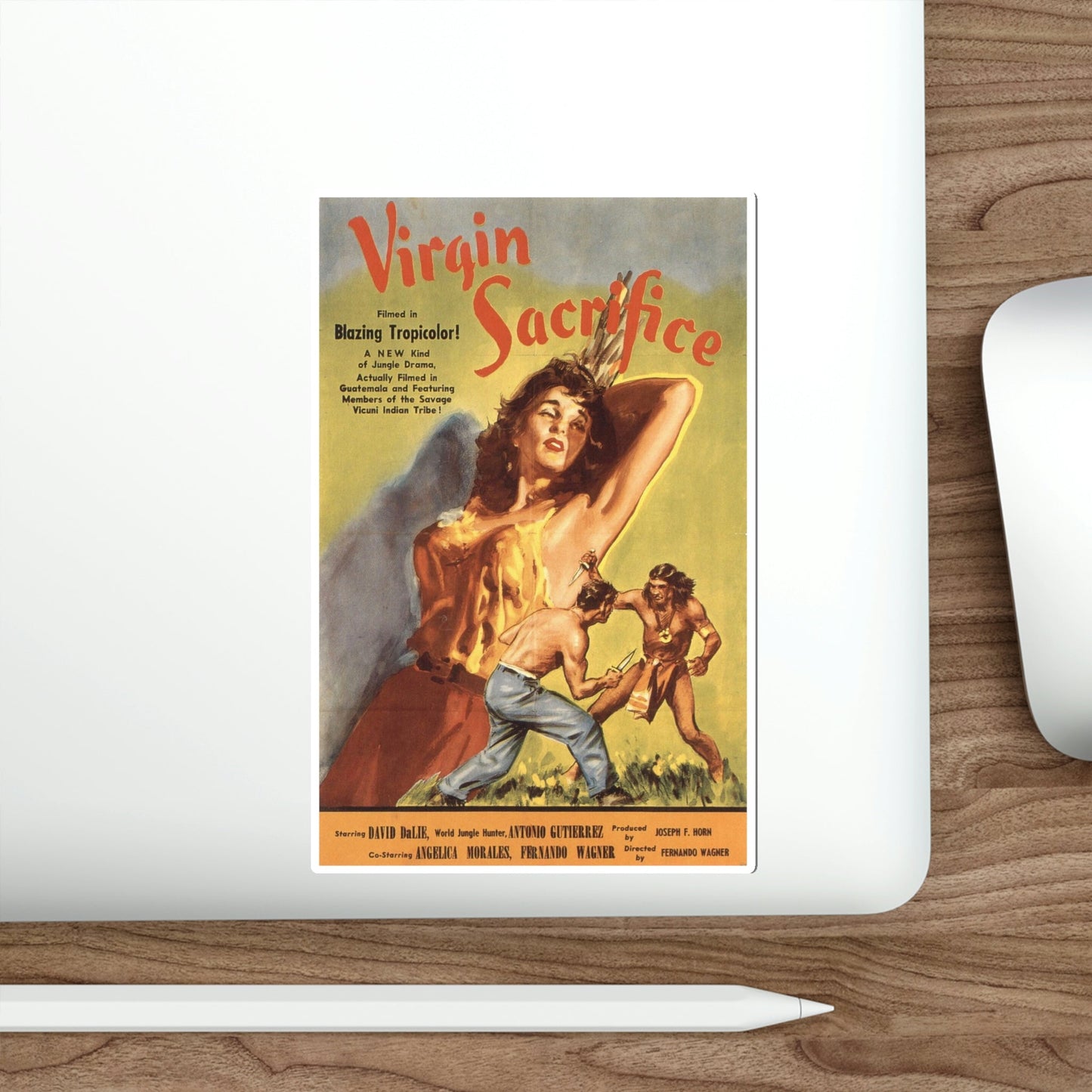 Virgin Sacrifice 1959 Movie Poster STICKER Vinyl Die-Cut Decal-The Sticker Space