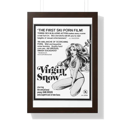 VIRGIN SNOW 1976 - Framed Movie Poster 16″ x 24″ Walnut - The Sticker Space