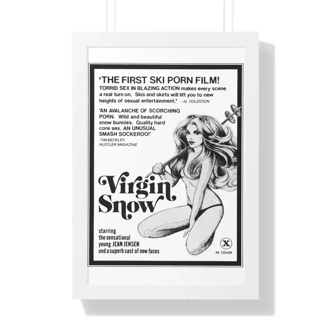 VIRGIN SNOW 1976 - Framed Movie Poster 16″ x 24″ White - The Sticker Space